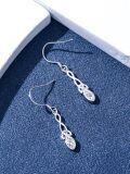 wholesale 925 Sterling Silver Celtic Knot Dangle Earrings with Birthstone Trinity Gift-0-1