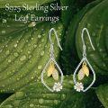 wholesale 925 Sterling Silver Teardrop Flower Dangle Earrings with CZ Stones and Gold Plating for Women  4cm Length-0-1