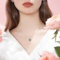 wholesale 925 Sterling Silver Heart Pendant With Pink Thistle Flower Design-0-1