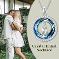 wholesale TOUPOP Necklace For Women Sterling Silver Alphabet A Initial Letter Pendant Necklace Birthday Christmas Jewlery Gifts For Women -0-1