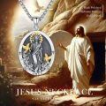 wholesale S925 Sterling Silver Jesus Necklace Religious Jewelry Gift for Women Men-0-4