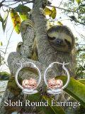 wholesale 925 Sterling Silver Rose Gold Sleeping Sloth Huggie Hoop Earrings for Women-0-5