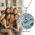 TOUPOP Sterling Silver Crystal Family Tree Necklace For Women-0-2