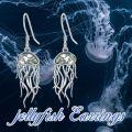 wholesale Silver Jellyfish Drop Earrings - 925 Sterling Silver Oceanic Inspired Gift for Her-0-1