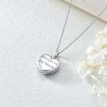 wholesale 925 Sterling Silver Heart Locket Pendant With Blue Gemstone-0-4