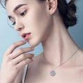 wholesale 925 Sterling Silver Platinum Plated Vegvisir Rune Tree Of Life Crystal Pendant Necklace-0-2