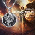 wholesale 925 Sterling Silver Saint Michael Protect Us Pendant Necklace -0-5