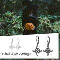 wholesale Black 925 Sterling Silver Celtic Knot Drop Earrings Wiccan Goddess  for Her-0-5