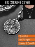 wholesale 925 Sterling Silver Zodiac Pendant With Astrological Design And Engraved Details-0-4
