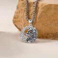 wholesale 925 Sterling Silver Celtic Knot Norse Wolf Head Necklace Viking s for Men & Women -0-1