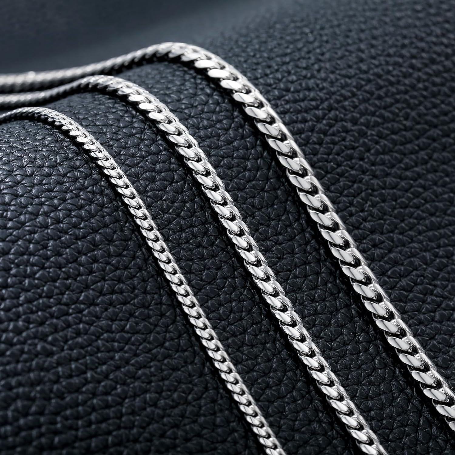 Sterling Silver Cuban Link Chain 3mm 4mm 5mm for Men Women 18 26 -0-2