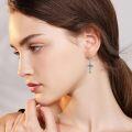 wholesale Sterling Silver Cross Leverback Dangle Drop Earrings for Women Men-0-35