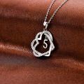 TOUPOP 925 Sterling Silver Heart Pendant Necklace 5th Anniversary Gift For Her-0-3
