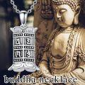 wholesale 925 Sterling Silver Lotus OM Mani Padme Hum Buddhist Keepsake Urn Necklace with Funnel and Chain-0-4