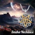 wholesale 925 Sterling Silver Pentagram with Snakes Gothic Necklace Jewelry for Women and Men -0-5