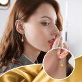 wholesale 925 Sterling Silver Spiral Wire-wrapped Dangle Earrings With Citrine Gemstones-0-5