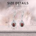 wholesale 925 Sterling Silver Orange Fire Opal Butterfly Drop Earrings-0-14