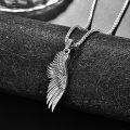 wholesale 925 Sterling Silver Angel Wing Pendant on Rolo Chain - Mens Jewelry (22+2)-0-3