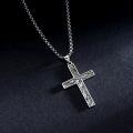 wholesale 925 Sterling Silver Mens Black Cross Necklace with Turquoise Pendant-0-2