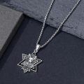 wholesale 925 Sterling Silver Egyptian Bastet Cat Pharaoh Hexagram Eye Of Horus Pendant Necklace-0-4