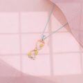 wholesale 925 Sterling Silver Gold Plated Daisy Flower Infinity Love Knot Pendant Necklace for Women's Gifts-0-3