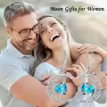 TOUPOP Sterling Silver Topaz Celtic Moon Drop Dangle Earrings-0-2