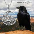 wholesale 925 Sterling Silver Moon & Bird Pendant Necklaces for Women - Unique Celtic Design-0-1