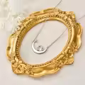 TOUPOP Sterling Silver & Crystal Mother Daughter Necklace Gift-0-4