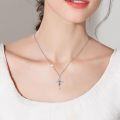 wholesale 925 Sterling Silver Ladybug Cross Pendant Necklace with Chain for Women-0-1