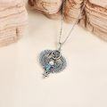 wholesale 925 Sterling Silver Abalone Shell Eye Of Horus Cross Winged Scarab Pendant Necklace for Women's Gifts-0-2