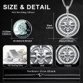 wholesale 925 Sterling Silver Pirate Skull & Compass Pendant Necklace for Men Women s-0-1