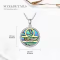 wholesale 925 Sterling Silver Libra Zodiac Sign Abalone Shell & Natural Cubic Zirconias Pendant Necklaces Wholesale for Women Girls s (Libra)-0-4
