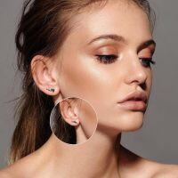 wholesale 925 Sterling Silver Rose Gun Stud Earrings Punk Style for Women-black