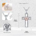 wholesale 925 Sterling Silver Musical Cross Pendant Necklace with Piano Design for Women Gifts-0-3