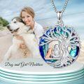 wholesale 925 Sterling Silver Tree of Life with Cat and Bird Pendant Necklace for Women-0-3
