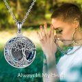 wholesale 925 Sterling Silver Blue Crystal Celtic Knot Tree of Life Keepsake Cremation Jewelry Pendant Necklace with Funnel and Fill Tool-0-4