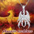 wholesale 925 Sterling Silver Phoenix Bird Pendant Necklace  for Women Girls Mother's Day Birthday Anniversary Present Ideas 45cm Chain Length-0-3