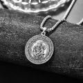 wholesale 925 Sterling Silver Saint Anthony Medal Pendant Necklace with Chain for Men & Women-0-1