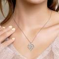 wholesale 925 Sterling Silver Heart Pendant Necklace with Cubic Zirconia and Engraved Message Always My Mother Forever My Friend - Perfect Mothers Day or Birthday Gift for Her-0-3