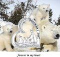wholesale 925 Sterling Silver Heart-Shaped Mother's Day Gift - Mama Bear and Cubs Pendant Necklace-0-5