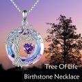wholesale Sterling Silver Crystal Tree of Life Necklace for Women-0-1
