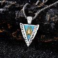 wholesale 925 Sterling Silver Turquoise Scarab Beetle Arrowhead Pendant Necklace Ancient Egypt Jewelry-0-5