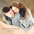 TOUPOP Sterling Silver Heart Initial A-Z Letter Pendant Necklace Gift-0-2