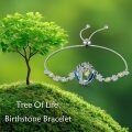 wholesale 925 Sterling Silver Tree of Life Bracelet for Women Birthstone Charm Gemstone Anniversary Birthday Christmas Gifts for Wife Mom-0-16