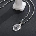 wholesale 925 Sterling Silver St George Medal Necklace Pendant for Men Women Catholic-0-1