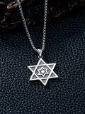 wholesale Star Of David For Men Women 925 Sterling Silver Jewish Ster Necklace Israel Pendant Necklace Gift For Fathers Day Christmas -0-3