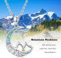 wholesale 925 Sterling Silver Crescent Moon Turquoise & Citrine Pendant Necklace Christian -0-5
