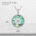 wholesale 925 Sterling Silver Abalone Shell Compass Pendant Necklace for Women's Graduation Gifts-0-4