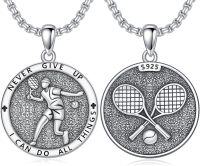 wholesale 925 Sterling Silver Tennis Pendant Necklaces Sport s for Women Girls-06-Tennis Necklace