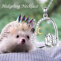 wholesale 925 Sterling Silver Hedgehog Heart Pendant Necklace Animal Jewelry Birthday Gifts for Women-0-4